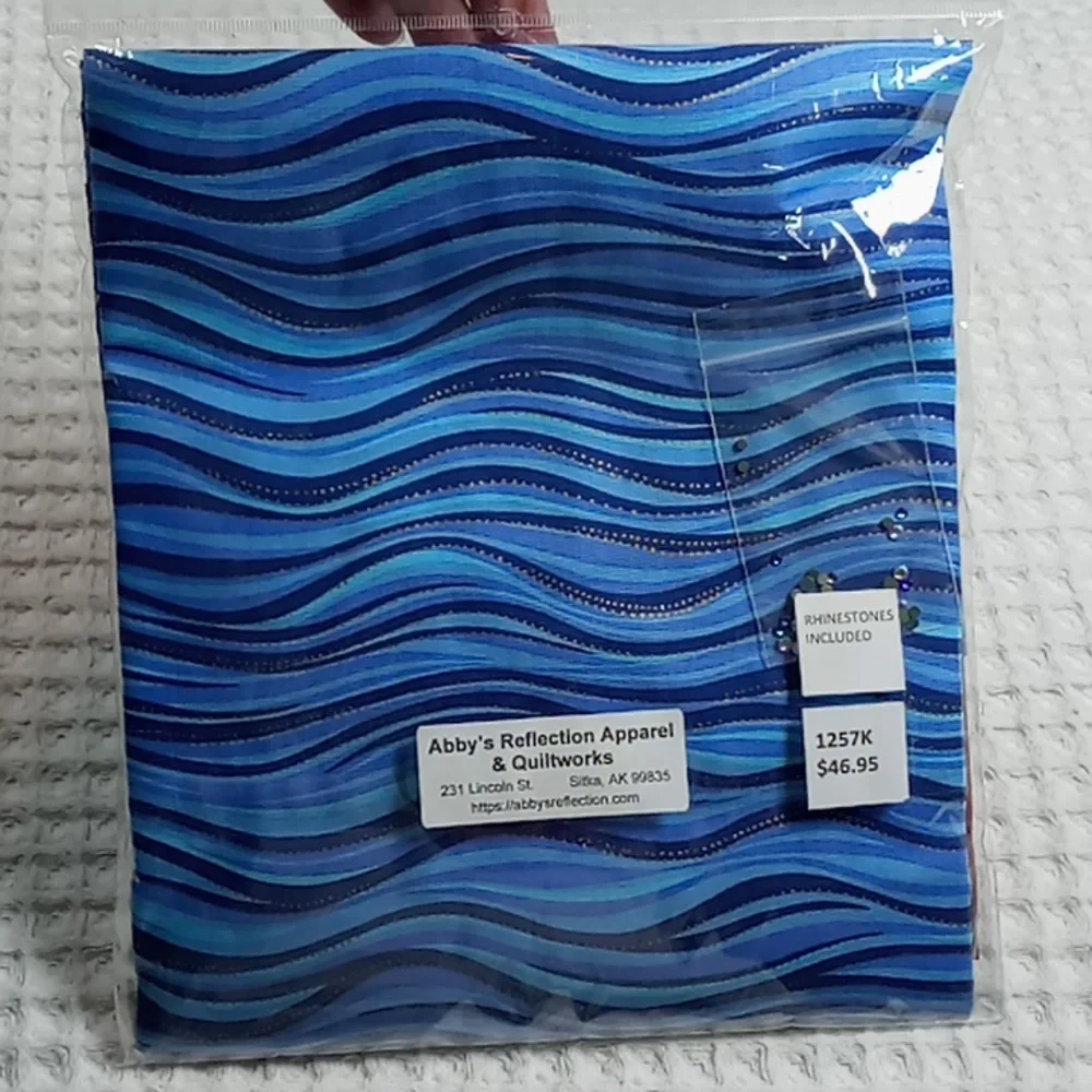 Blue Heron Creations Whale & the Lighthouse Quilt Kit - Blue and Red 24